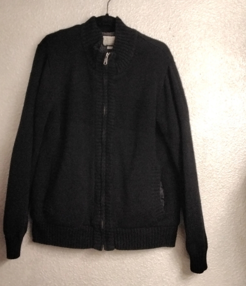 Men 's  Boston Traders Fleece Line Sweater/ Jacket.  Size M - Picture 1 of 4